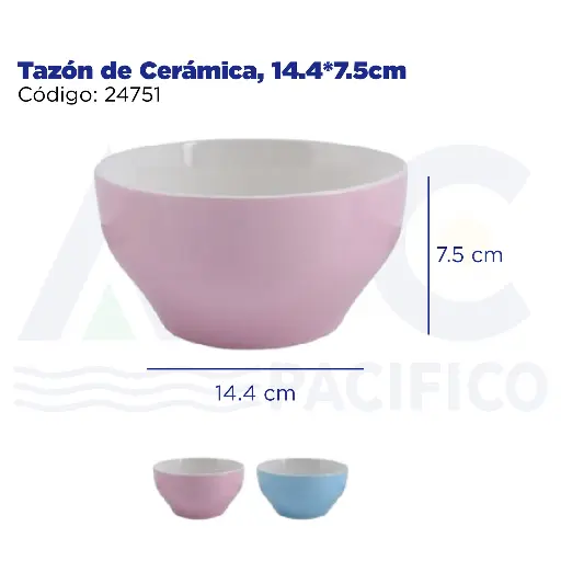[24751] Tazón de Cerámica, 14.4*7.5cm