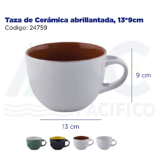 [24759] Taza de Cerámica abrillantada, 13*9cm