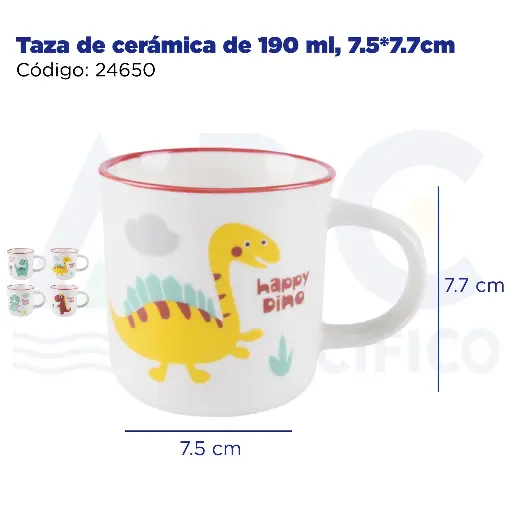 [24650] Taza de cerámica de 190 ml, 7.5*7.7cm
