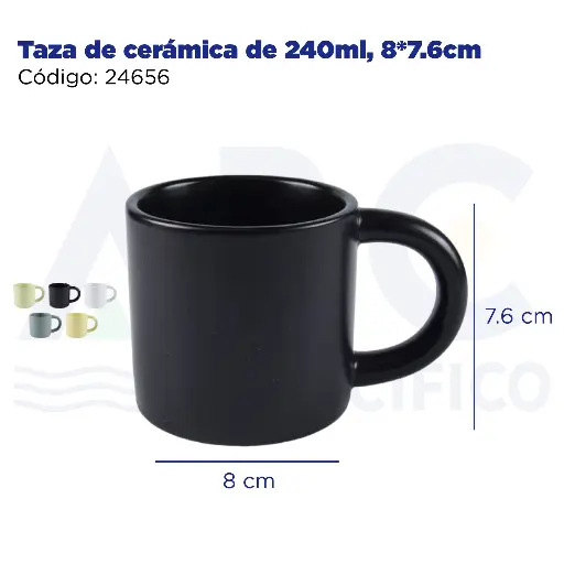 [24656] Taza de cerámica de 240ml, 8*7.6cm