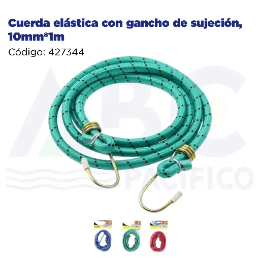 [427344] Cuerda elástica con gancho de sujeción, 10mm*1m