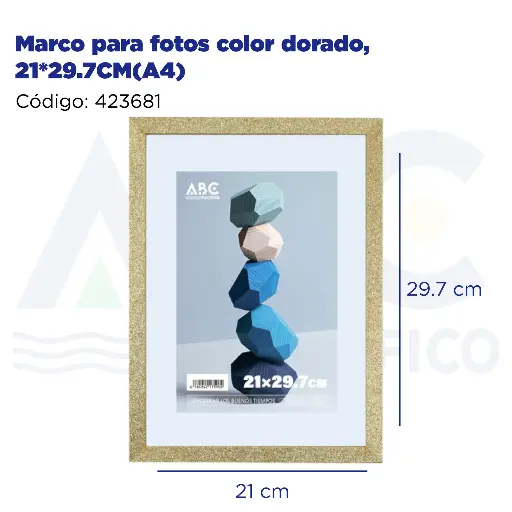[423681] Marco para fotos color dorado, 21*29.7CM(A4)
