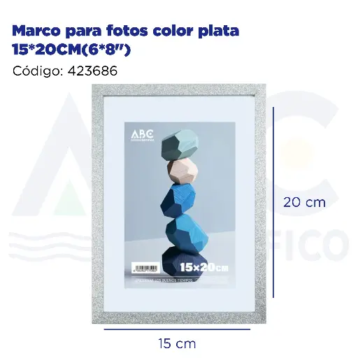 [423686] Marco para fotos color plata 15*20CM(6*8")