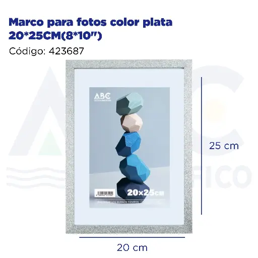 [423687] Marco para fotos color plata 20*25CM(8*10")