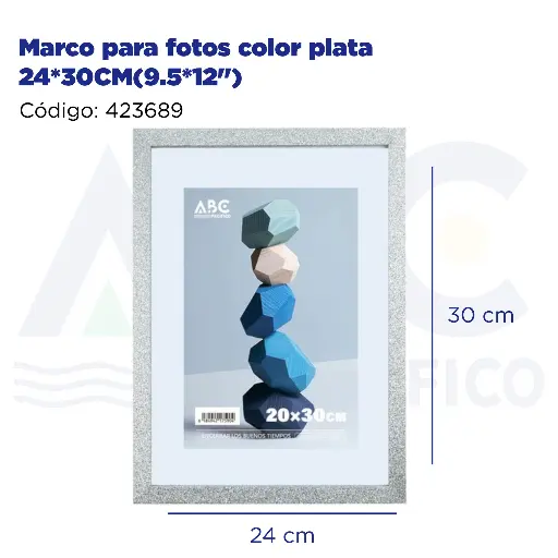 [423689] Marco para fotos color plata 24*30CM(9.5*12")