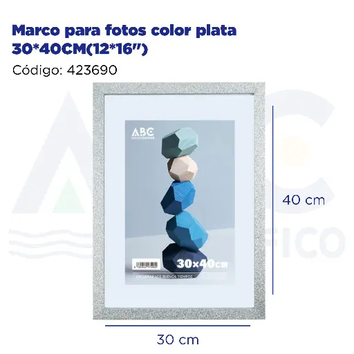 [423690] Marco para fotos color plata 30*40CM(12*16")