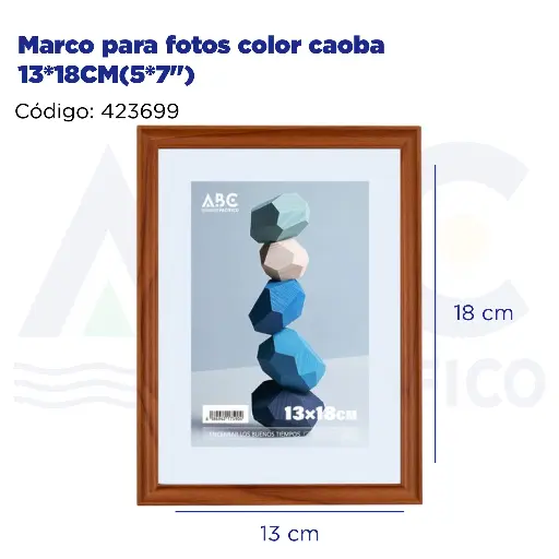 [423699] Marco para fotos color caoba 13*18CM(5*7")
