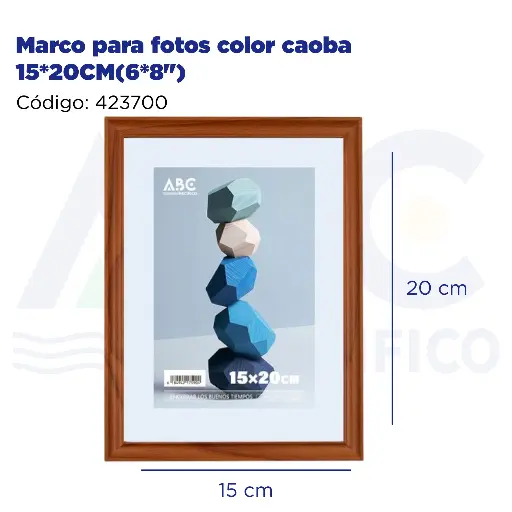 [423700] Marco para fotos color caoba 15*20CM(6*8")
