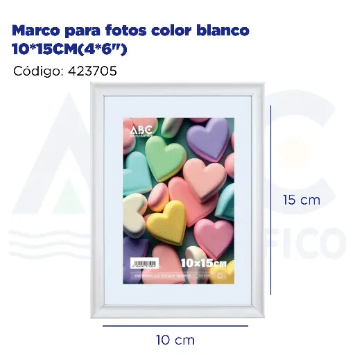 [423705] Marco para fotos color blanco 10*15CM(4*6")