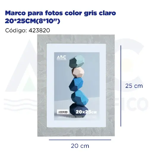 [423820] Marco para fotos color gris claro 20*25CM(8*10")