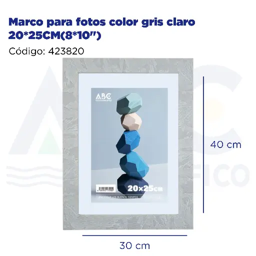 [423820] Marco para fotos color gris claro 20*25CM(8*10")