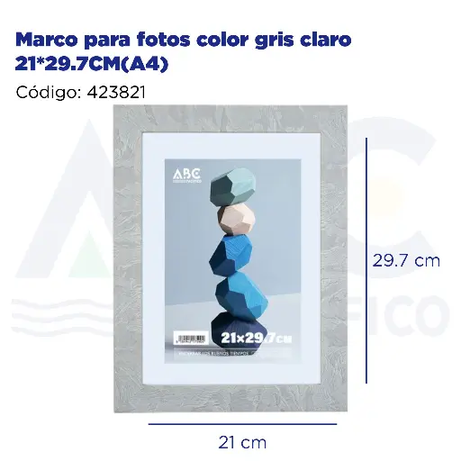 [423821] Marco para fotos color gris claro 21*29.7CM(A4)