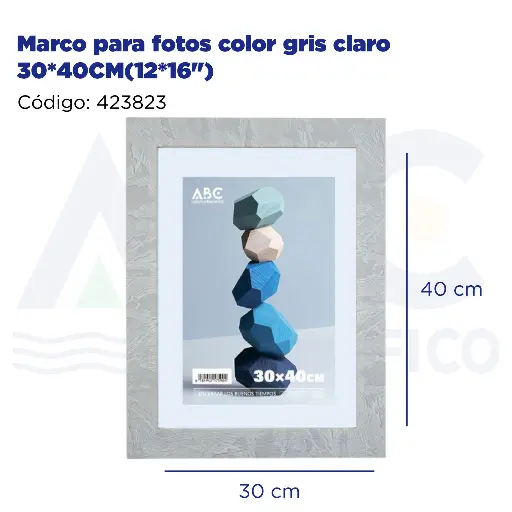 [423823] Marco para fotos color gris claro 30*40CM(12*16")