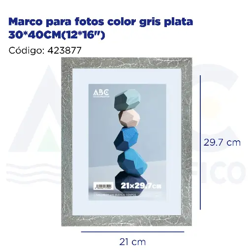 [423877] Marco para fotos color gris plata 21*29.7CM(A4)