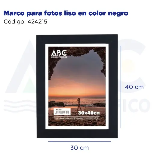 [424215] Marco para fotos liso en color negro