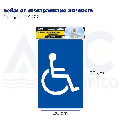 [424902] Señal de discapacitado  20*30cm