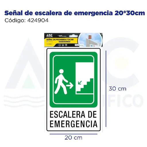 [424904] Señal de escalera de emergencia  20*30cm