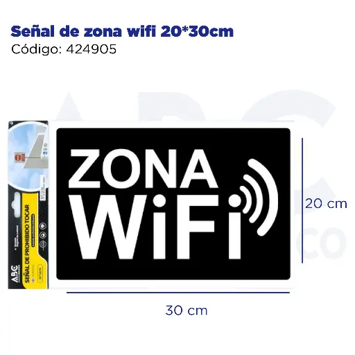 [424905] Señal de zona wifi  20*30cm