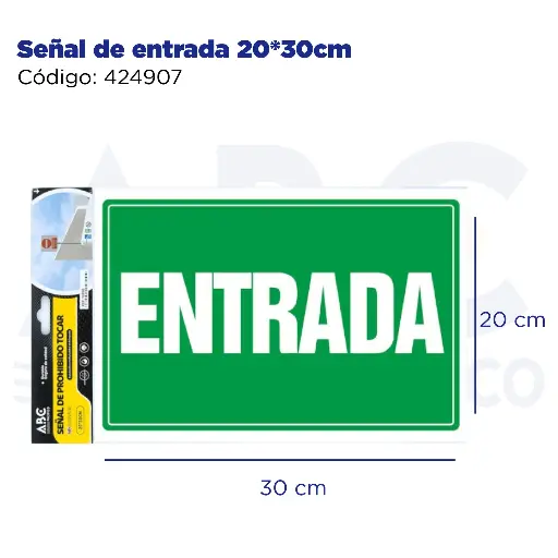 [424907] Señal de entrada  20*30cm