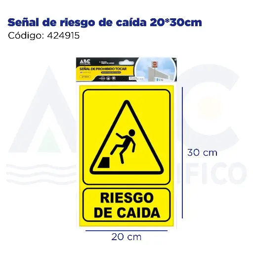 [424915] Señal de riesgo de caída  20*30cm