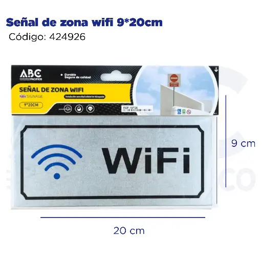 [424926] Señal de zona wifi  9*20cm