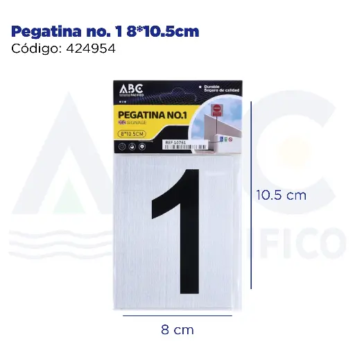 [424954] Pegatina no. 1  8*10.5cm
