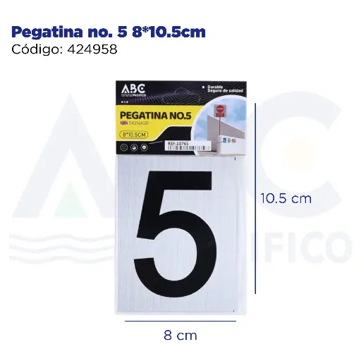 [424958] Pegatina no. 5  8*10.5cm