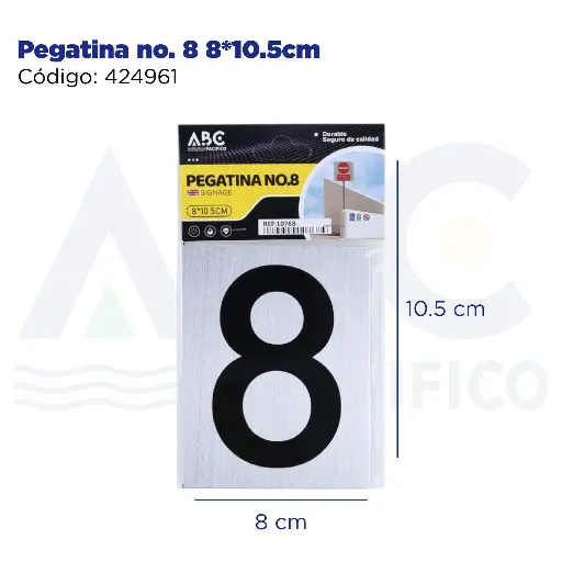 [424961] Pegatina no. 8  8*10.5cm
