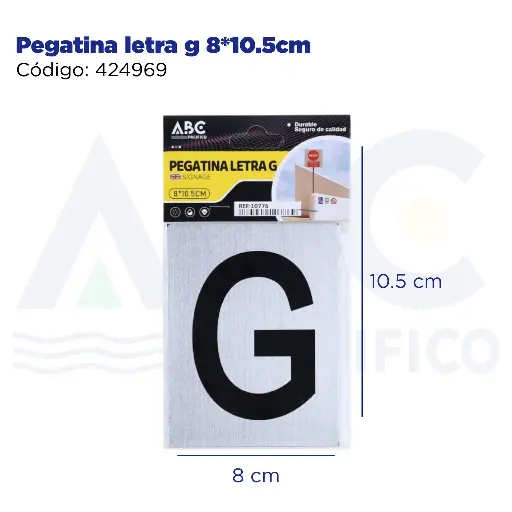 [424969] Pegatina letra g  8*10.5cm