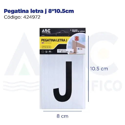 [424972] Pegatina letra j  8*10.5cm