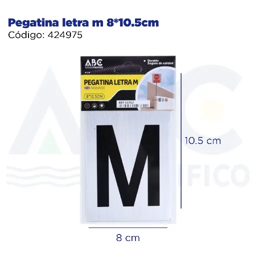 [424975] Pegatina letra m  8*10.5cm