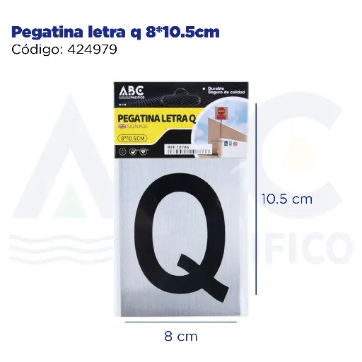 [424979] Pegatina letra q  8*10.5cm