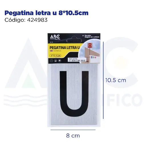[424983] Pegatina letra u  8*10.5cm