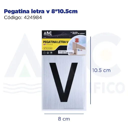 [424984] Pegatina letra v  8*10.5cm
