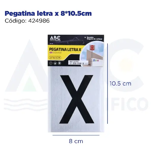 [424986] Pegatina letra x  8*10.5cm