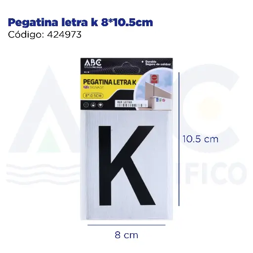 [424973] Pegatina letra k  8*10.5cm
