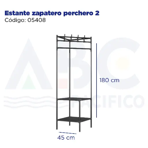 [05408] Estante zapatero perchero 2  