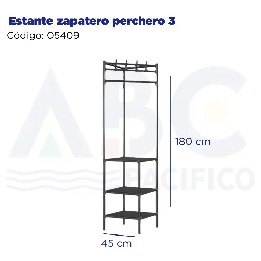 [05409] Estante zapatero perchero 3  
