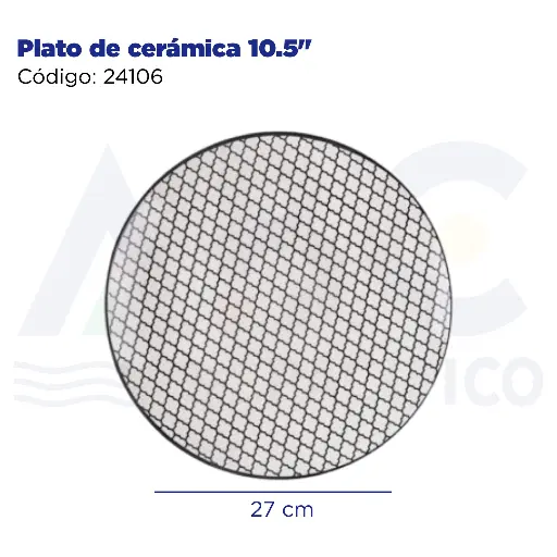 [24106] Plato de cerámica 10.5"