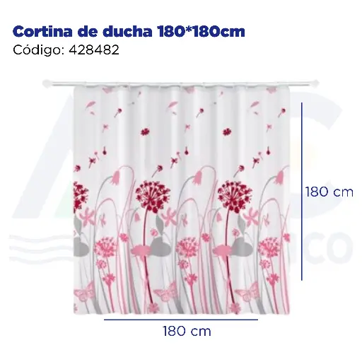 [428482] Cortina de ducha 180*180cm