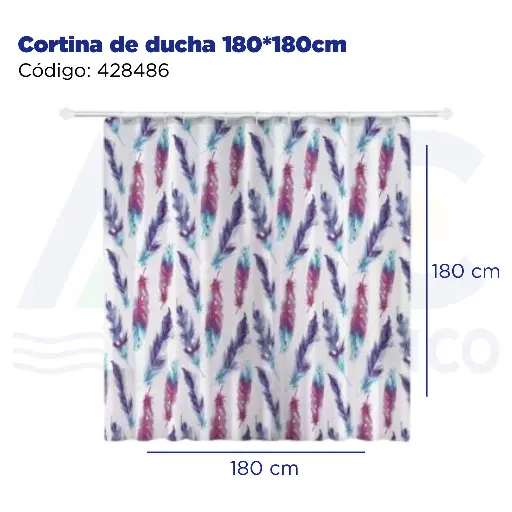 [428486] Cortina de ducha 180*180cm