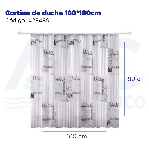 [428489] Cortina de ducha 180*180cm
