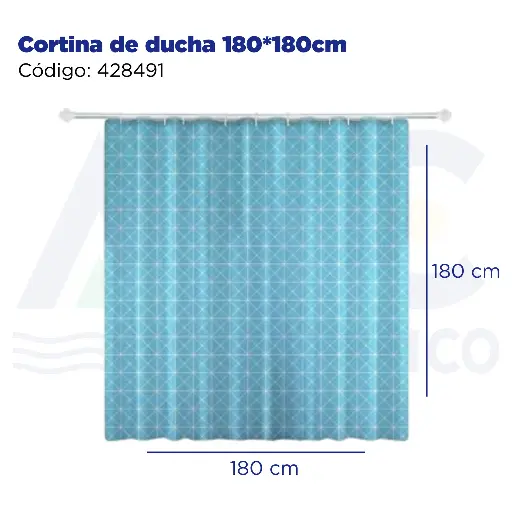[428491] Cortina de ducha 180*180cm