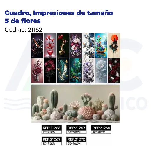 [21162] Cuadro, Impresiones de tamaño 5 de flores