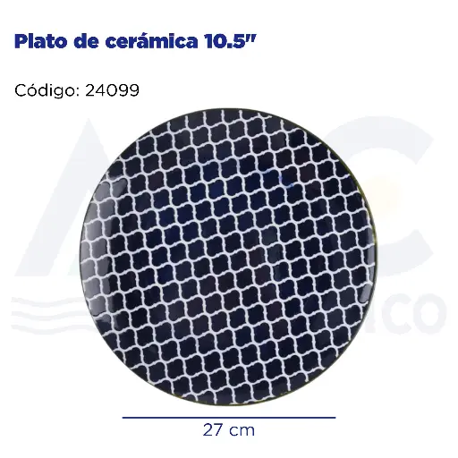 [24099] Plato de cerámica 10.5"