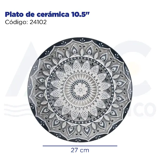 [24102] Plato de cerámica 10.5"