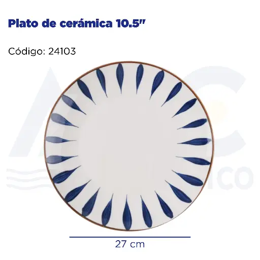 [24103] Plato de cerámica 10.5"
