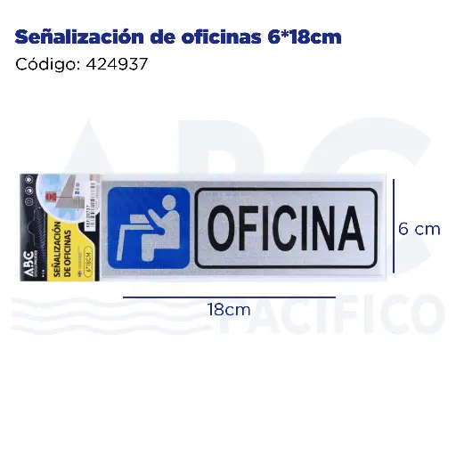 [424937] Señalización de oficinas 6*18cm