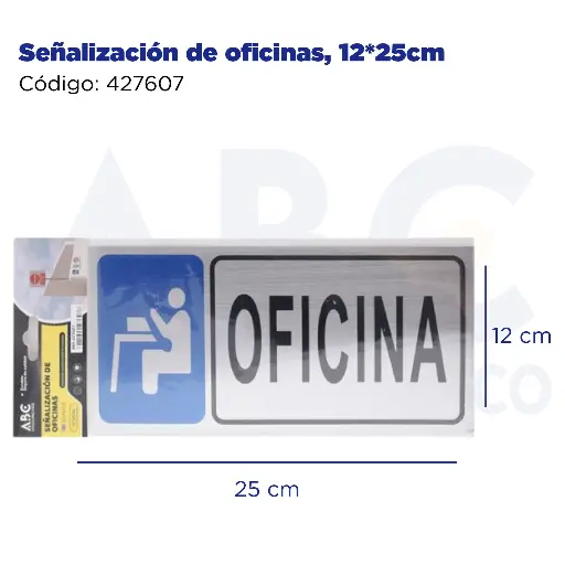[427607] Señalización de oficinas, 12*25cm