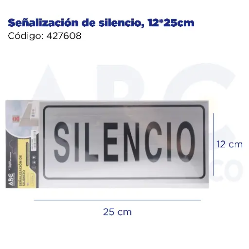 [427608] Señalización de silencio, 12*25cm
